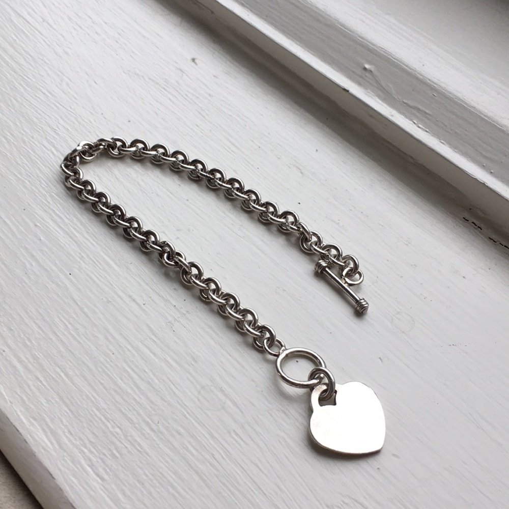Silver heart bracelet